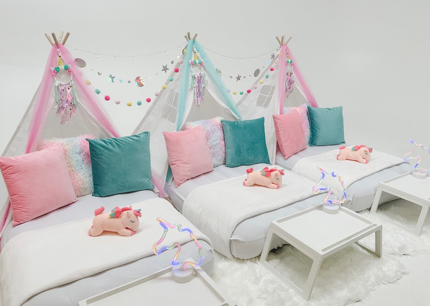 Unicorn Sleepover Party Tent Rental Dallas