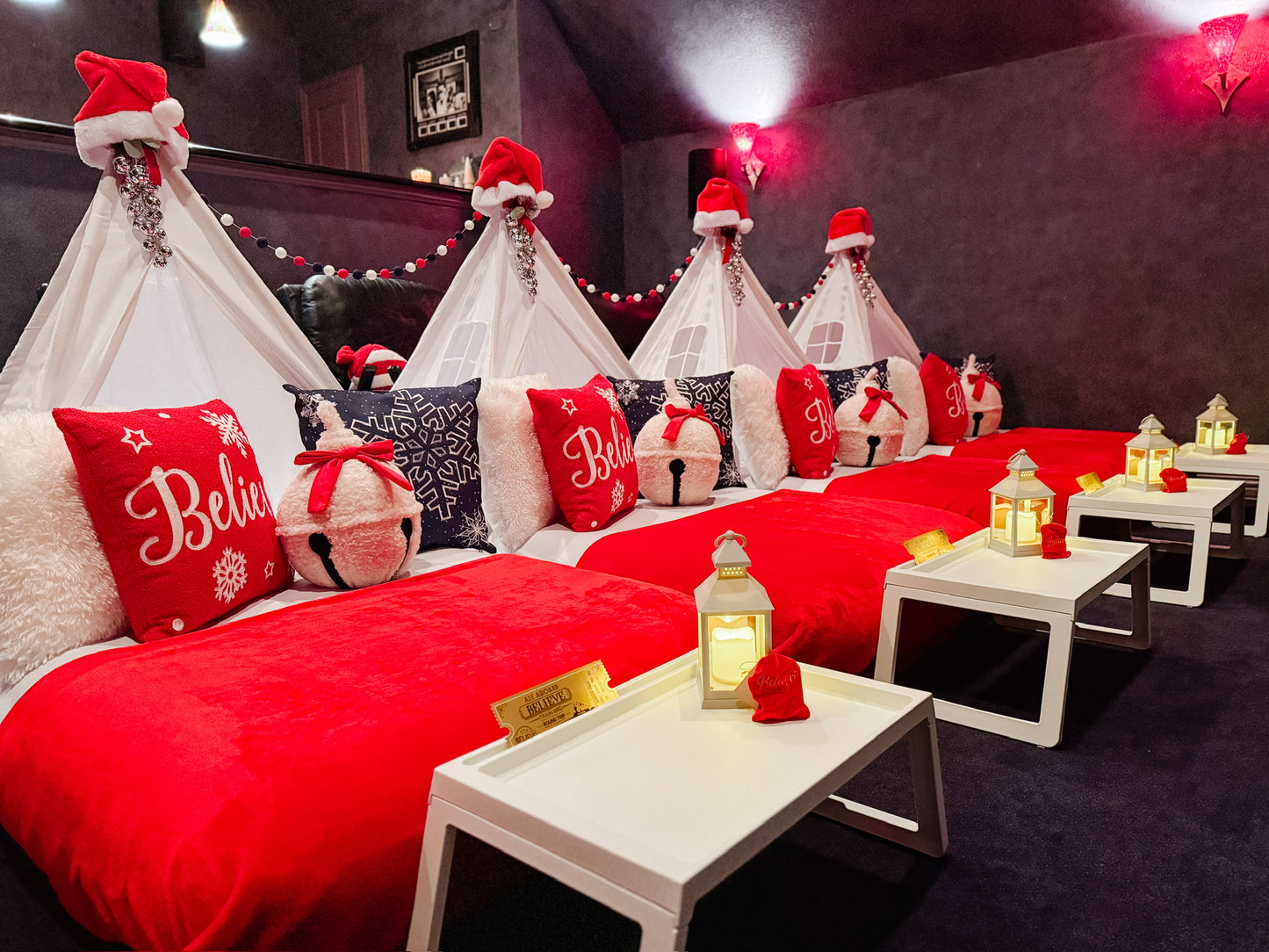The Polar Express Sleepover Party Tent Rental Dallas