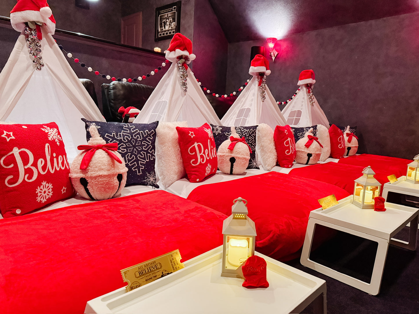 The Polar Express Sleepover Party Tent Rental Dallas