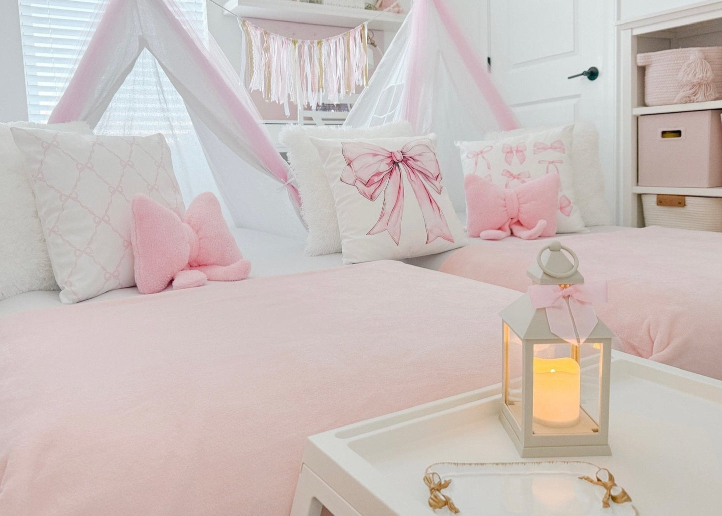 Pink Bows Sleepover Party Tent Rental Dallas