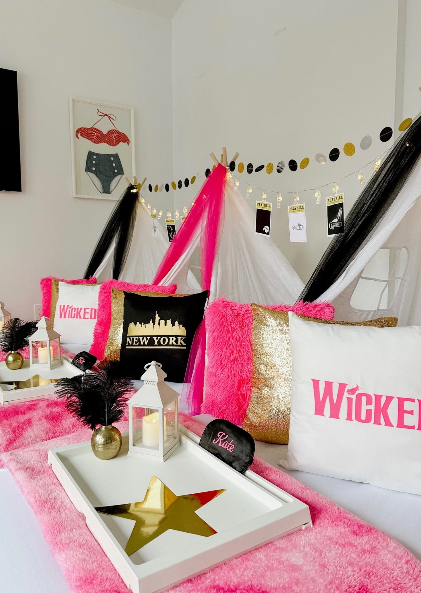 NYC Broadway Sleepover Party Tent Rental Dallas – Splendid Sleepovers