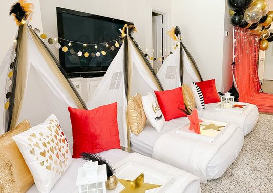 Hollywood Glam Sleepover Party Tent Rental Dallas