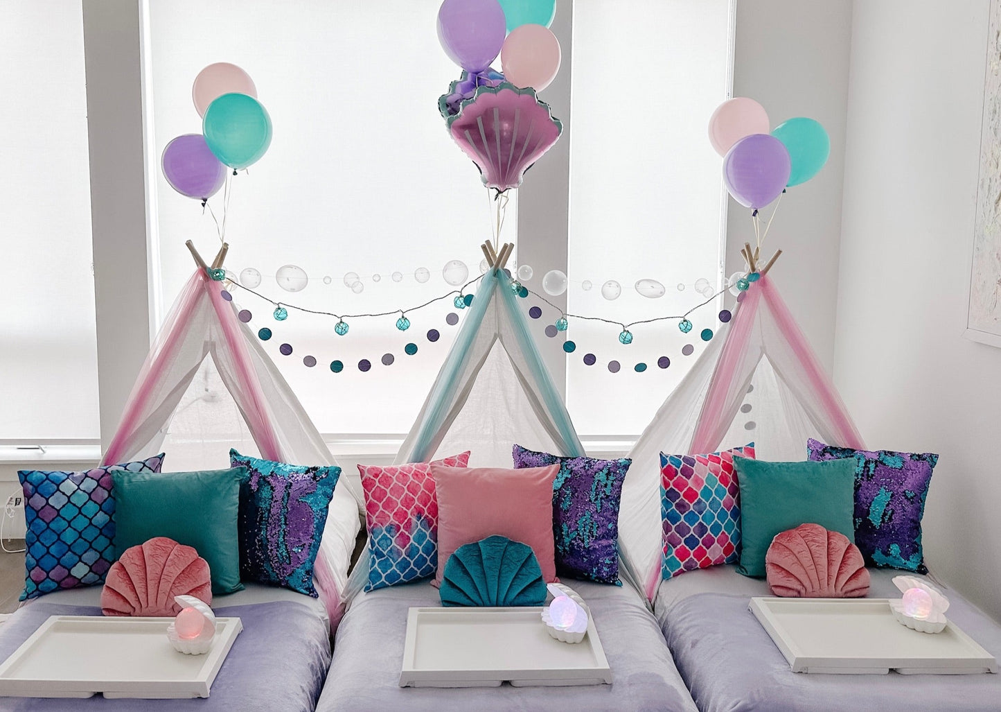 Mermaid Sleepover Party Tent Rental Dallas