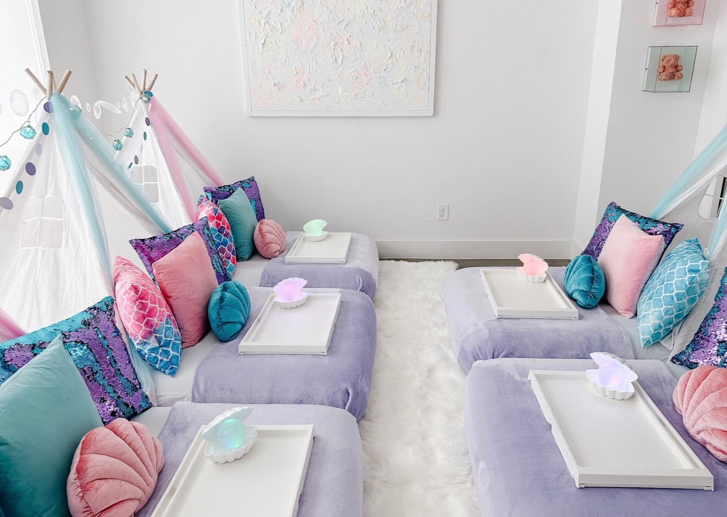 Mermaid Sleepover Party Tent Rental Dallas