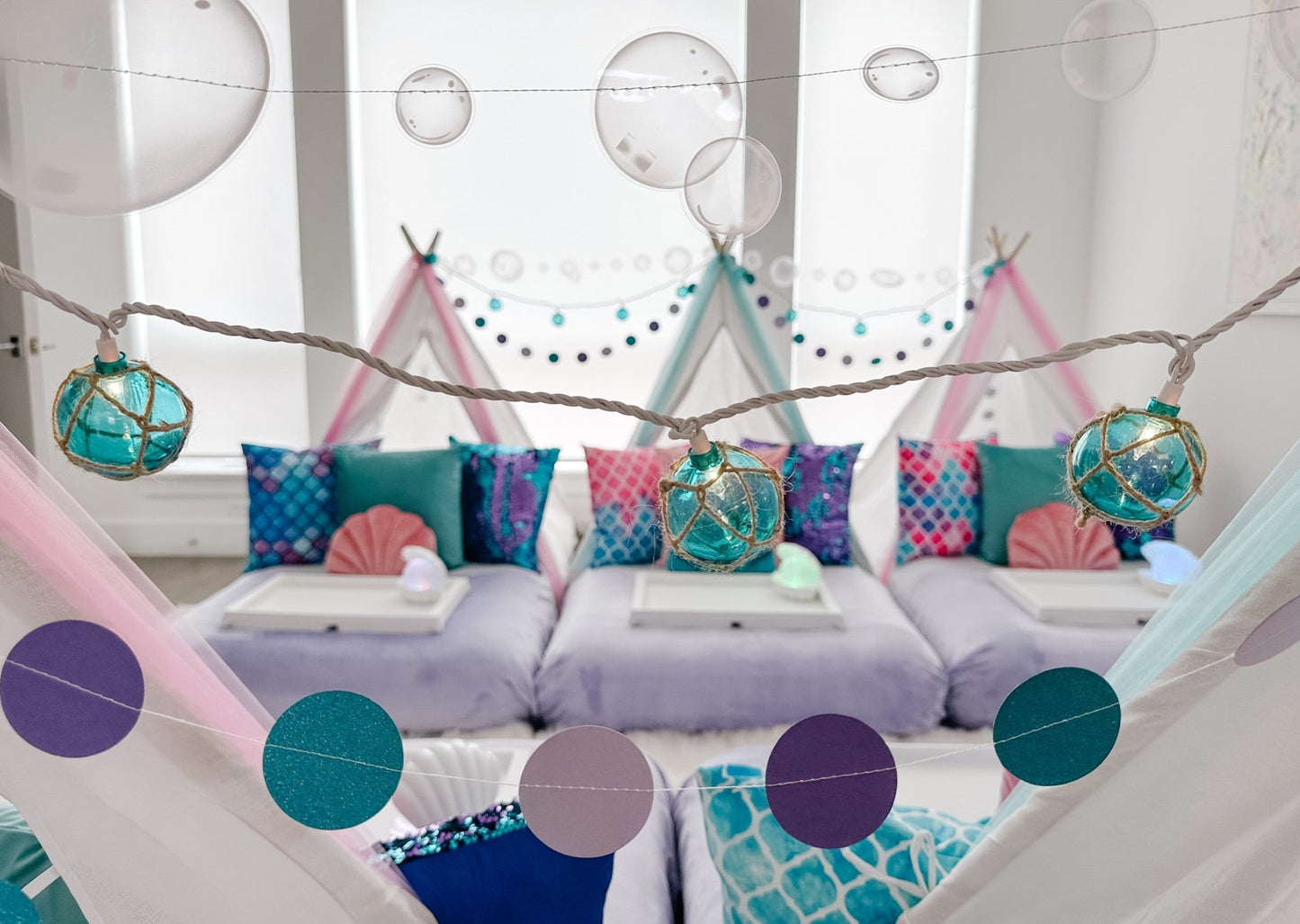 Mermaid Sleepover Party Tent Rental Dallas