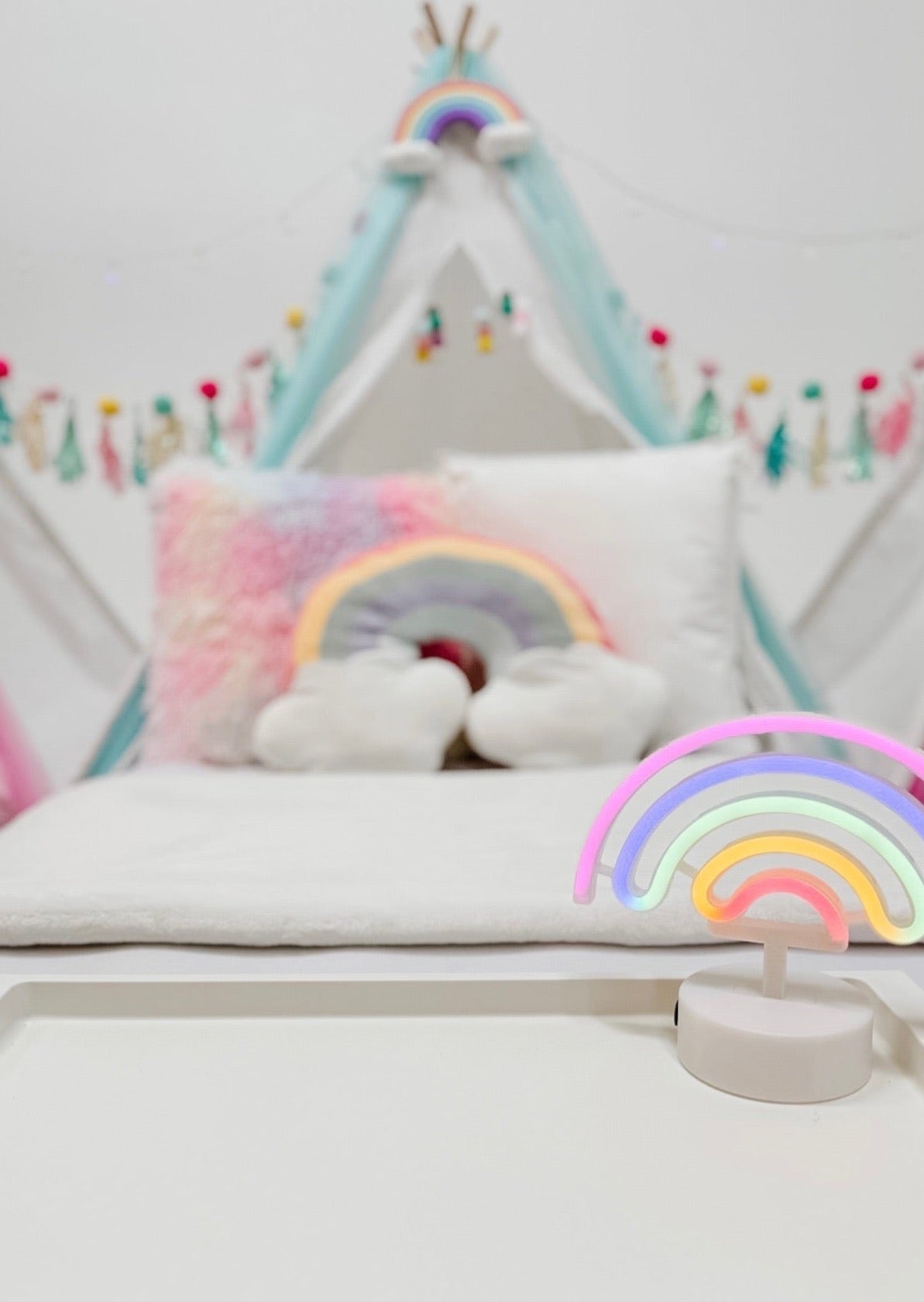 Rainbow Sleepover Party Tent Rental Dallas