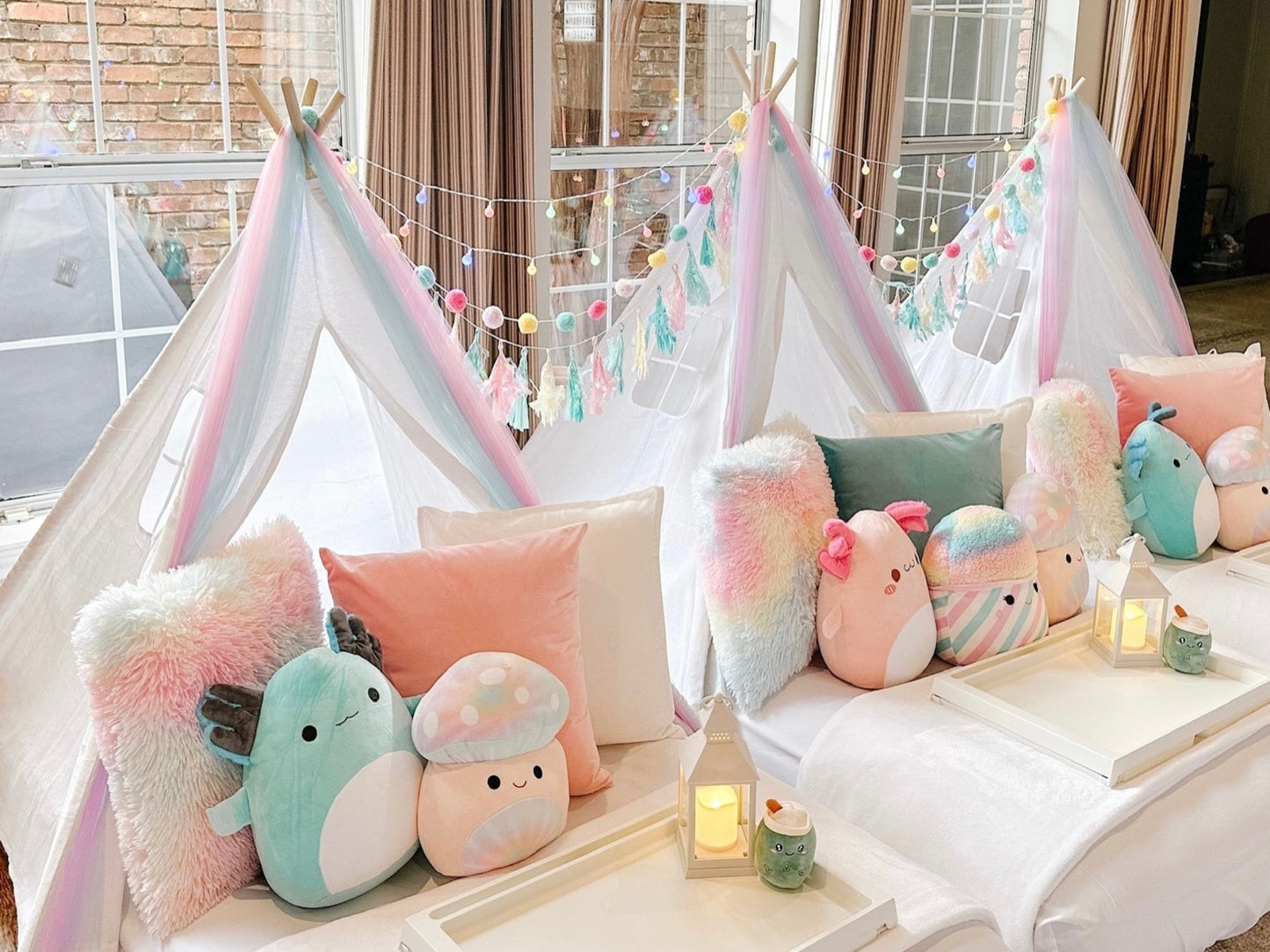 Squishmallows Sleepover Party Tent Rental Dallas