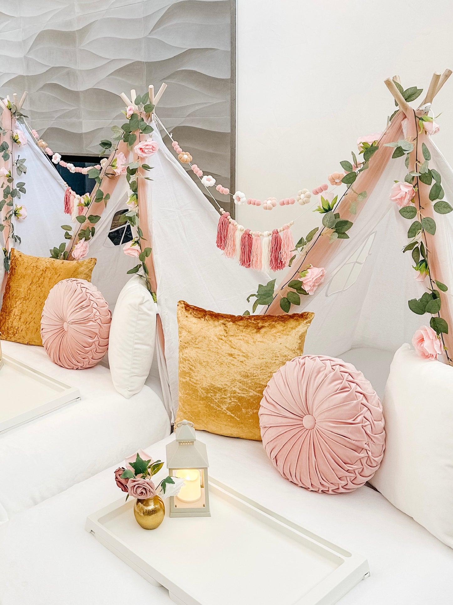 Boho Girls Sleepover Party Tent Rental Dallas