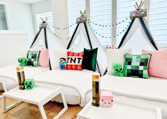 Minecraft Sleepover Party Tent Rental Dallas