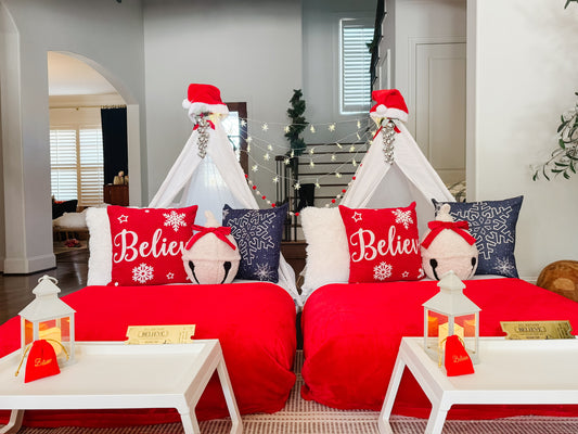 The Polar Express Sleepover Party Tent Rental Dallas