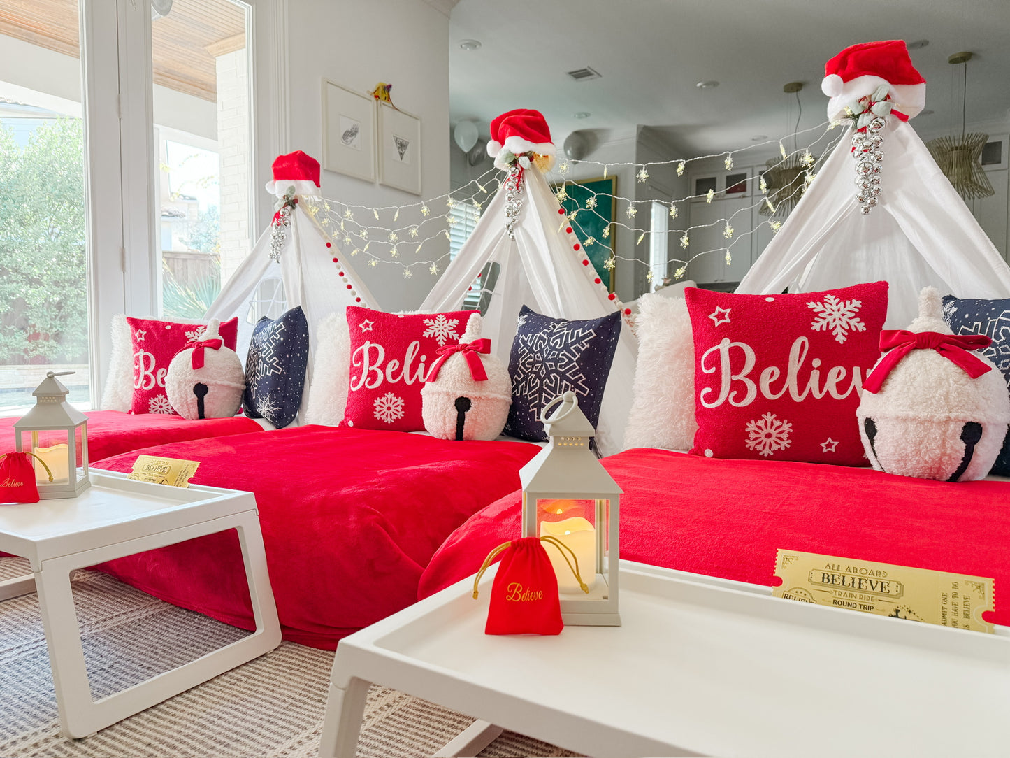 The Polar Express Sleepover Party Tent Rental Dallas