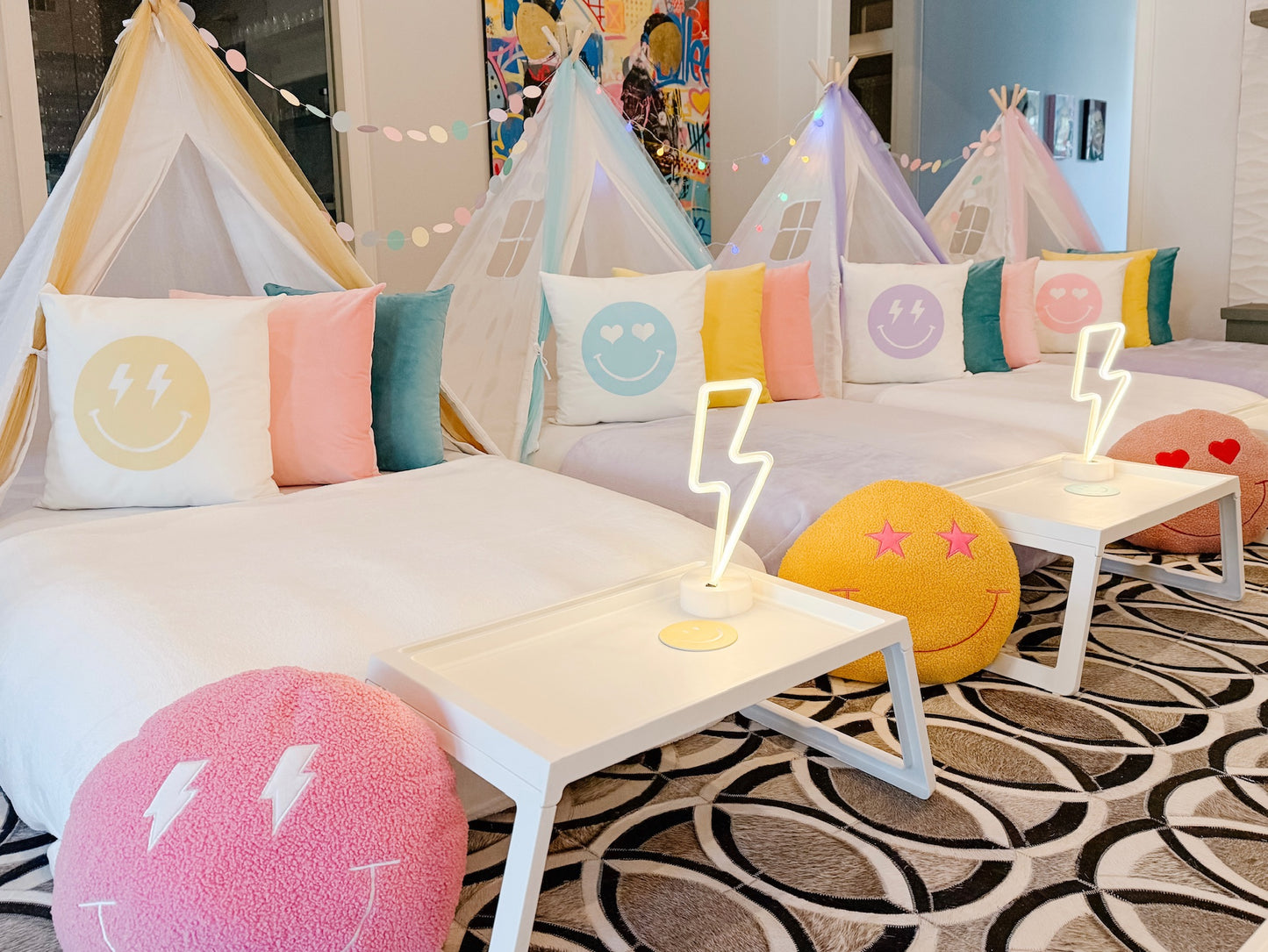 Preppy Sleepover Party Tent Rental Dallas