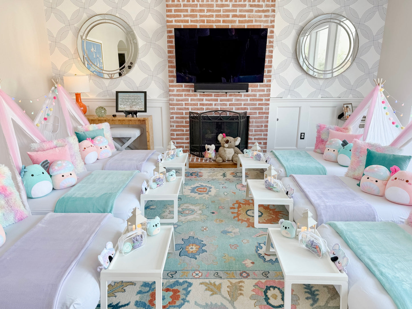 Squishmallows Sleepover Party Tent Rental Dallas