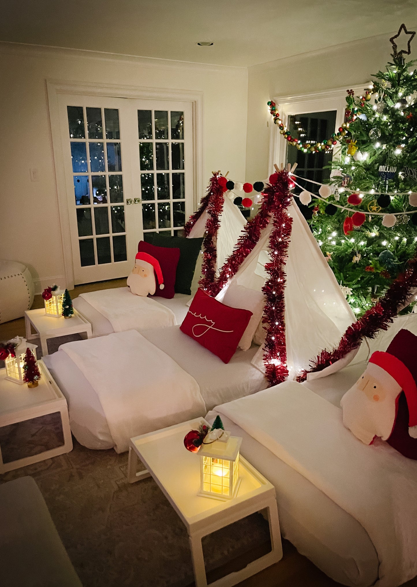 Christmas Sleepover Party Tent Rental Dallas